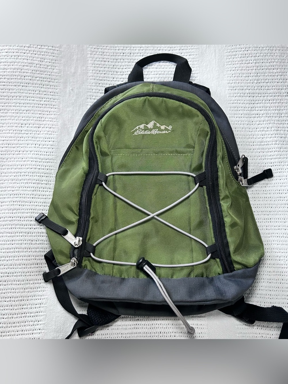 Eddie Bauer Mini Hiking Backpack Green Gray Festivals Day Trip